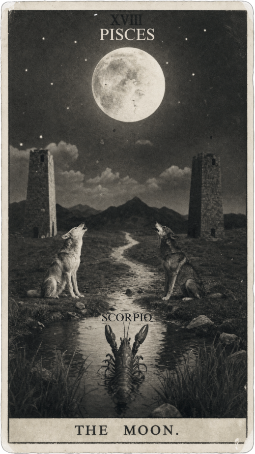 The Moon Tarot Card